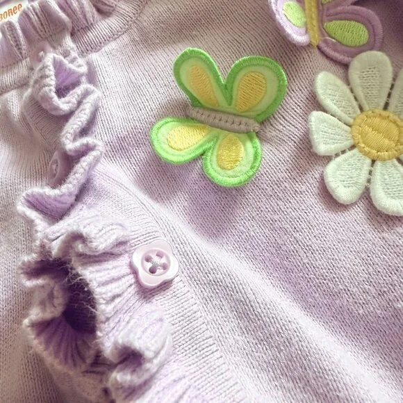 Gymboree Purple Floral and Butterfly Outfit Toddler Girl - Picture 5 of 9